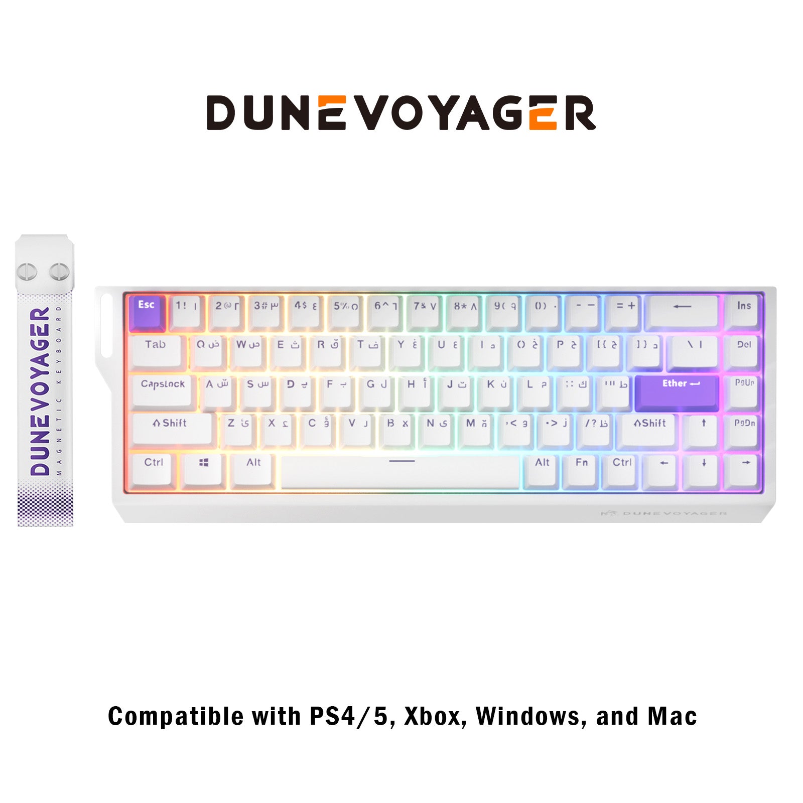 COER 68C Magnetic Gaming Keyboard, 65% 68-Key, Adjustable Actuation, 8K Polling, RGB, PS5/PC