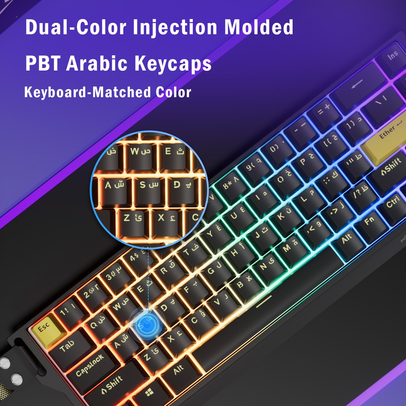COER 68C Magnetic Gaming Keyboard, 65% 68-Key, Adjustable Actuation, 8K Polling, RGB, PS5/PC